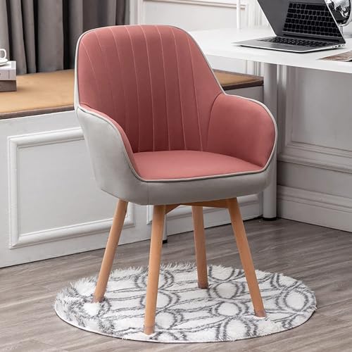 Stilvolle, moderne Samt-Drehstühle für Schminktisch, Schreibtisch oder Büro, bequeme gepolsterte Sessel in Rosa (2er-Set) von Generisch