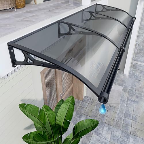 Stilvolle 120x180 cm Türmarkise, UV- & Regenbeständig Polycarbonat, Eleganter Eingangsschutz für Türen & Fenster, Rauchgraues Vordach für Außendekoration Stilvolle 120x180 cm Türmarkise, UV- & Regenbeständig Polycarbonat, Eleganter Eingangsschutz für Türen & Fenster, Rauchgraues Vordach für Außendekoration von Generisch