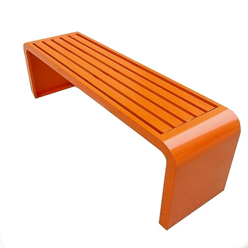 Stilvolle Gartenbank aus Metall, rückenfrei, für 2–3 Personen, perfekt für Parks und Rasenflächen, Innen- und Außenmöbel, 100 cm lang von Generisch