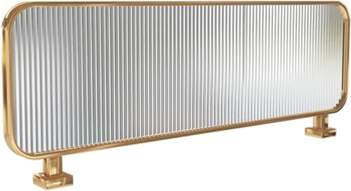 Stilvolle Gold Eisen Raumteiler für Essbereiche & Restaurants 50 x 90 cm Elegante Schreibtischtrennungen Niedriger Zaun für Privatsphäre & Raummanagement Dekorative Sichtschutz von Generisch