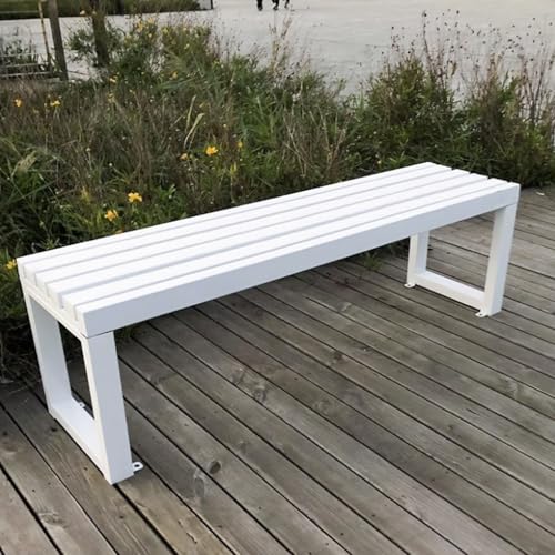 Stilvolle Outdoor-Gartenbank aus Metall mit Rückenlehne – 120 cm weiße Terrassenmöbel für Hof, Balkon & Pool – perfekte Willkommensbank für Garten & Veranda Stilvolle Outdoor-Gartenbank aus Metall mit Rückenlehne – 120 cm weiße Terrassenmöbel für Hof, Balkon & Pool – perfekte Willkommensbank für Garten & Veranda von Generisch