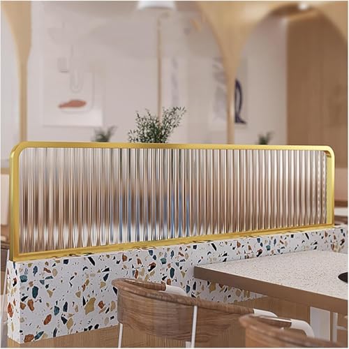 Stilvolle goldene dekorative Eisen-Trennwand 50 x 100 cm Schreibtisch-Trennwand & niedriger Zaun für Essbereiche & Restaurants ideal für die Schaffung von Privatsphäre & Arbeitsplatz-Trennung von Generisch