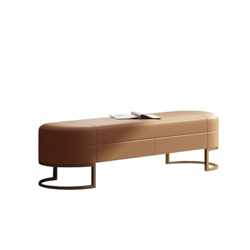 Stilvolle orangefarbene Lederbank mit Stauraum, Fußhocker für Schlafzimmer, Wohnzimmer und Flur, funktionaler Aufbewahrungshocker, 100 x 40 x 45 cm, perfekt zum Sitzen und Sitzen Stilvolle orangefarbene Lederbank mit Stauraum, Fußhocker für Schlafzimmer, Wohnzimmer und Flur, funktionaler Aufbewahrungshocker, 100 x 40 x 45 cm, perfekt zum Sitzen und Sitzen von Generisch