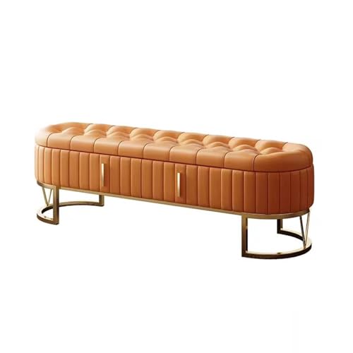 Stilvolle orangefarbene Schlafzimmerbank & Nachttischhocker – funktionaler Waschtisch-Ottomane mit langem Stauraum für kleine Wohnzimmer – perfekte Aufbewahrungslösung für Schlafzimmer & Wohnzimmer Stilvolle orangefarbene Schlafzimmerbank & Nachttischhocker – funktionaler Waschtisch-Ottomane mit langem Stauraum für kleine Wohnzimmer – perfekte Aufbewahrungslösung für Schlafzimmer & Wohnzimmer von Generisch
