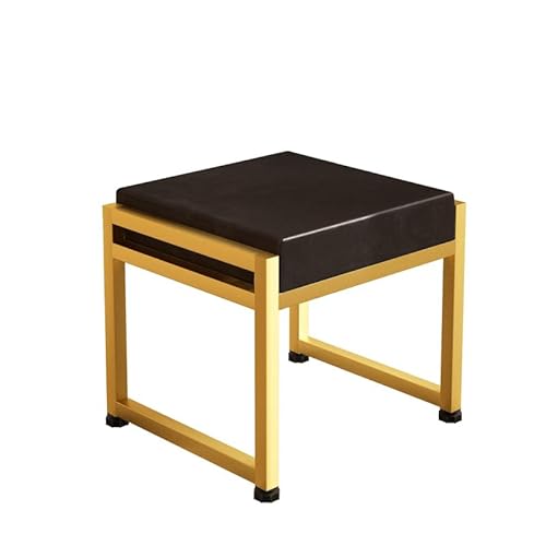 Stilvolle quadratische Fußstütze und Schuhbank, vielseitiger kompakter Hocker für Wohnzimmer, Eingangsbereich und Ankleidezimmer, multifunktionaler Couchtisch und Schuhaufbewahrung von Generisch