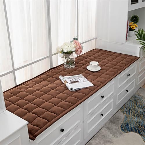 Stilvolle rutschfeste Outdoor Gartenbank Kissenbezug Waschbar Schonbezug Sofa Sitzbezug in Braun 80x200cm Ideal für Terrasse & Balkon Dekor von Generisch