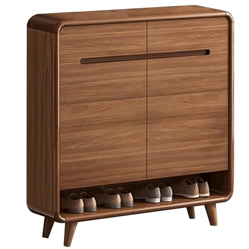 Stilvoller 35 cm breiter Schuhschrank mit Türen – Schuhregal aus Holz für Eingangsbereich, Flur und Wohnzimmer – perfekte Aufbewahrungslösung für Zuhause (60 cm) von Generisch