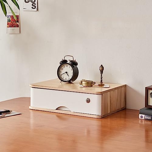 Stilvoller Aktenschrank aus Massivholz, abschließbar, Schreibtisch-Aufbewahrungsbox mit 1 Schublade und 4 Regalen, für effizientes Arbeiten in Ihrem Büro, perfekt für die Dokumentenverwaltung von Generisch