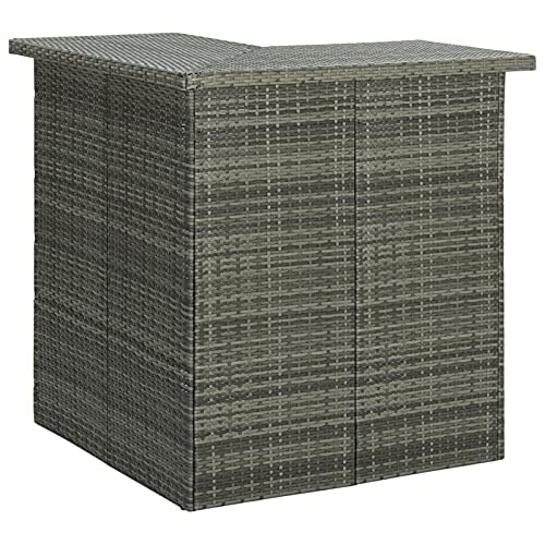 Stilvoller Eck-Bartisch, 100 x 50 x 105 cm, robuster Polyrattan-Ess- und Küchentisch, perfekte Gartenmöbel für Terrasse und Zuhause von Generisch