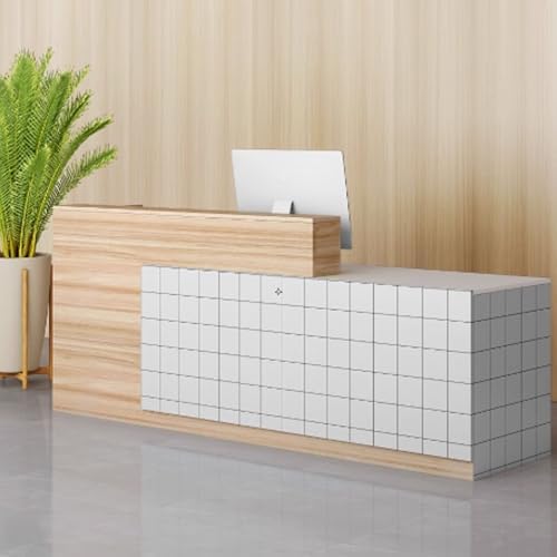 Stilvoller Empfangstisch für Büro und Salon, Holzarbeitsplatz, modernes Design für Einzelhandel und Empfangsbereiche, funktional von Generisch