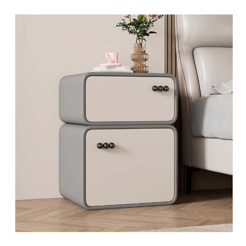 Stilvoller Nachttisch aus Massivholz - Moderner Beistelltisch mit Aufbewahrungsschubladen & offenem Regal, ideal für Schlaf- & Wohnzimmermöbel, platzsparendes Design von Generisch