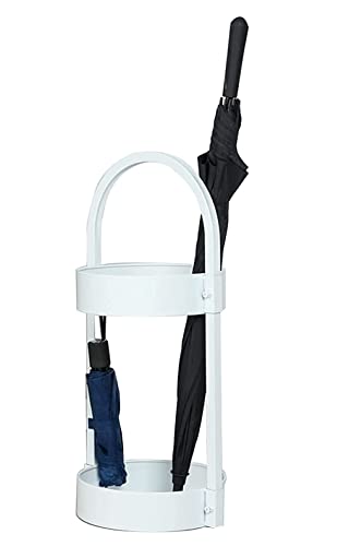 Stilvoller Schirmständer aus Metall mit 4 Haken – Schmiedeeiserner Schirmhalter für Zuhause, Büro, Hostel – Bronze & Schwarz Finish – 33 x 69 cm Kompaktes Design (Bianco) von Generisch