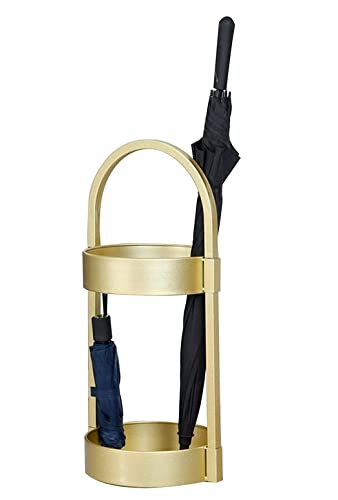 Stilvoller Schirmständer aus Metall mit 4 Haken - Schmiedeeiserner Schirmhalter für Zuhause, Büro, Hostel - Bronze & Schwarz Finish - 33 x 69 cm Kompaktes Design (D) von Generisch