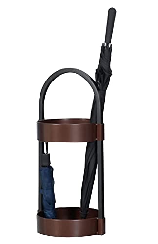 Stilvoller Schirmständer aus Metall mit 4 Haken – Schmiedeeiserner Schirmhalter für Zuhause, Büro, Hostel – Bronze & Schwarz Finish – 33 x 69 cm Kompaktes Design (Schwarz + Bronze) von Generisch