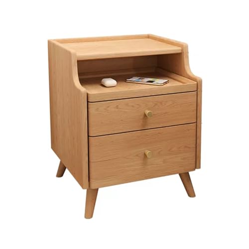 Stilvoller moderner Nachttisch aus Holz mit 2 Schubladen, ideal für kleine Räume, perfekter Nachttisch für Schlafzimmer oder Wohnzimmer, platzsparendes Design, elegante Möbel von Generisch