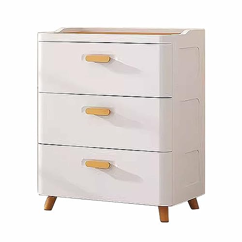 Stilvoller weißer Buffetschrank mit 3 Schubladen – vielseitiges, freistehendes Sideboard für Schlafzimmer oder Wohnzimmer, langlebige Kunststoffmöbel, modernes Design von Generisch