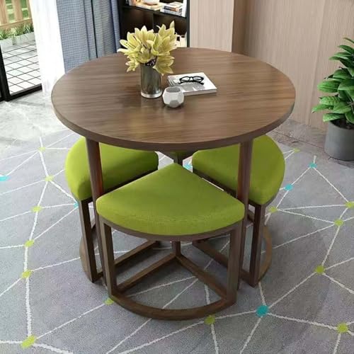 Stilvolles, modernes 70 cm rundes Esstisch-Set mit 4 Stühlen, perfekt für Büro, Empfang, Club und Küche, funktionale Möbel für Konferenzraum Stilvolles, modernes 70 cm rundes Esstisch-Set mit 4 Stühlen, perfekt für Büro, Empfang, Club und Küche, funktionale Möbel für Konferenzraum von Generisch