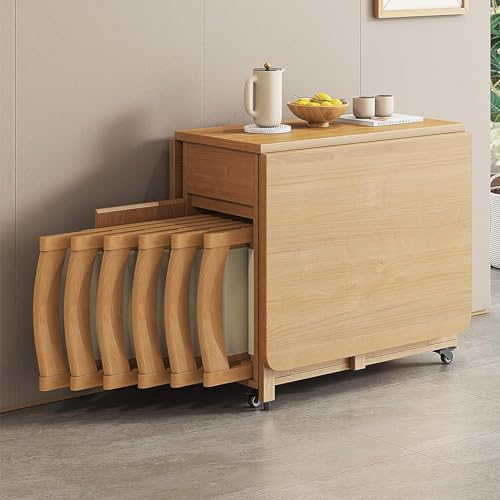Stilvolles 1,4 m erweiterbares Holz-Esstisch-Set mit Stühlen – platzsparendes beigefarbenes Design für Küche & Wohnzimmer, perfekte funktionale Möbel für kleine Räume Stilvolles 1,4 m erweiterbares Holz-Esstisch-Set mit Stühlen – platzsparendes beigefarbenes Design für Küche & Wohnzimmer, perfekte funktionale Möbel für kleine Räume von Generisch