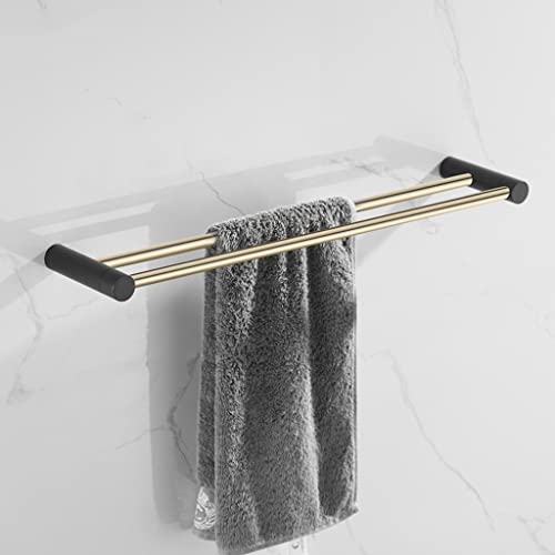 Stilvolles Badezimmer-Regal-Set zur Wandmontage, 2-teiliges Kupfer-Dreieckregal mit Handtuchstange & Haken, elegantes Badzubehör in Schwarz und Gold, perfekt für Heimdekoration Stilvolles Badezimmer-Regal-Set zur Wandmontage, 2-teiliges Kupfer-Dreieckregal mit Handtuchstange & Haken, elegantes Badzubehör in Schwarz und Gold, perfekt für Heimdekoration von Generisch