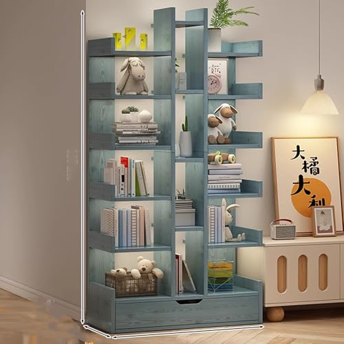 Stilvolles Bücherregal mit stützender Rückwand, robuste Eckaufbewahrung, Organizer, Bücherregal, ideal für Heimdekoration, Vitrine mit großer Kapazität, perfekt für die Organisation von Büchern Stilvolles Bücherregal mit stützender Rückwand, robuste Eckaufbewahrung, Organizer, Bücherregal, ideal für Heimdekoration, Vitrine mit großer Kapazität, perfekt für die Organisation von Büchern von Generisch