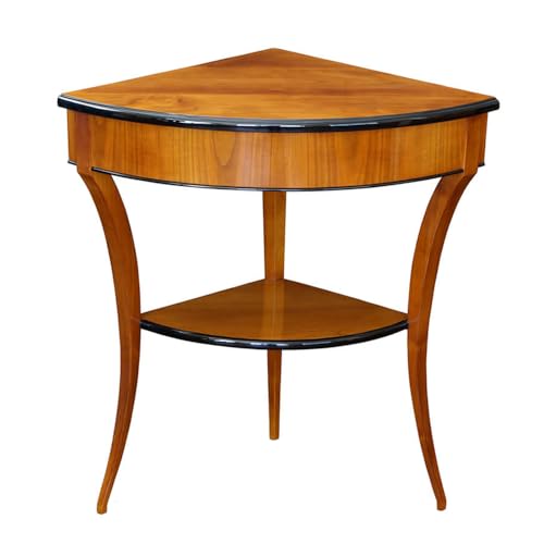 Stilwohnen Biedermeier Ecktisch aus Kirschbaum-Holz | Originalnachbau als hochwertige Handarbeit | Beistelltisch aus Massivholz und Echtholz-Furnier | ebonisierte Zierelemente | bernsteinfarben Stilwohnen Biedermeier Ecktisch aus Kirschbaum-Holz | Originalnachbau als hochwertige Handarbeit | Beistelltisch aus Massivholz und Echtholz-Furnier | ebonisierte Zierelemente | bernsteinfarben von Generisch