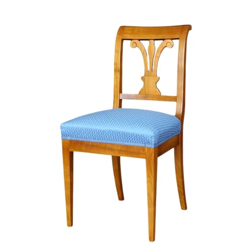 Stilwohnen Biedermeier Stuhl aus Kirschbaum-Holz | Originalnachbau als aufwendige Handarbeit Schreiner-Handwerk | Esszimmer-Stuhl aus massivem Kirschholz | Geschnitzte Elemente | Feder-Polsterung von Generisch