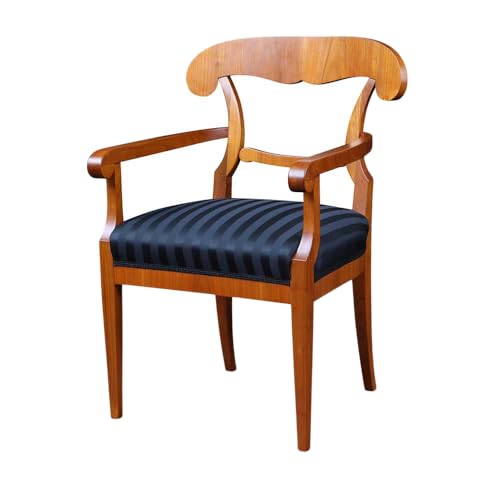 Stilwohnen Biedermeier Stuhl aus Kirschbaum-Holz | aufwendige originalgetreue Handarbeit aus massivem Kirschholz | Schreibtischstuhl Esszimmer-Stuhl mit bequemer Armlehne und Federkern-Polsterung Stilwohnen Biedermeier Stuhl aus Kirschbaum-Holz | aufwendige originalgetreue Handarbeit aus massivem Kirschholz | Schreibtischstuhl Esszimmer-Stuhl mit bequemer Armlehne und Federkern-Polsterung von Generisch