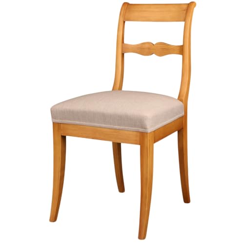 Stilwohnen Biedermeier Stuhl im Landhausstil aus Kiefer Massivholz | Originaler Nachbau | Hochwertige Handarbeit | Polsterstuhl aus Echtholz Kiefern-Holz | Federkern-Polsterung | Designerstuhl von Generisch