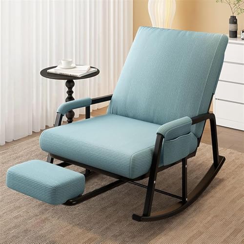 Stoff-Polster-Gleiter mit selbstteleskopierender Fußstütze und dreistufiger Rückenlehnenverstellung, perfekt zum Stillen und Entspannen auf Balkon oder Hinterhof Stoff-Polster-Gleiter mit selbstteleskopierender Fußstütze und dreistufiger Rückenlehnenverstellung, perfekt zum Stillen und Entspannen auf Balkon oder Hinterhof von Generisch