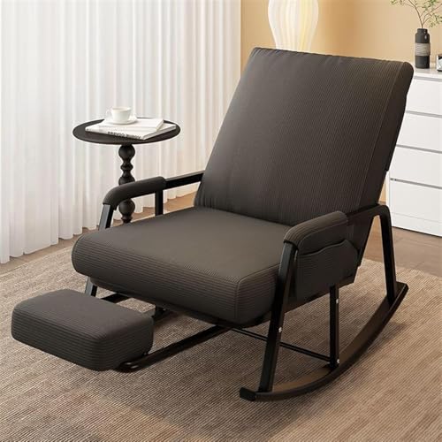 Stoff-Polster-Gleiter mit selbstteleskopierender Fußstütze und dreistufiger Rückenlehnenverstellung, perfekt zum Stillen und Entspannen auf Balkon oder Hinterhof Stoff-Polster-Gleiter mit selbstteleskopierender Fußstütze und dreistufiger Rückenlehnenverstellung, perfekt zum Stillen und Entspannen auf Balkon oder Hinterhof von Generisch