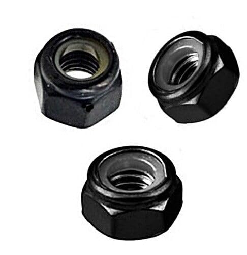 Stopmuttern DIN 985 Edelstahl Schwarz V2A - M3 M4 M5 M6 M8 M10 M12 SCHWARZE Selbstsichernde Muttern (25, M 12) von Generisch