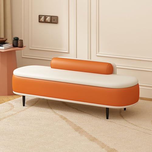 StorageBench PU Leder gepolsterte Eingangs- und Schlafzimmerbank mit großem Stauraum für Wohnzimmer und Schlafzimmer von Generisch