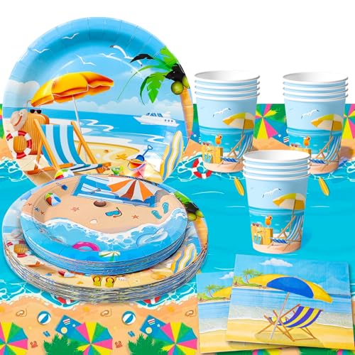 20 Gäste Strand Party Geschirr – Ocean Thema Partygeschirr, Beach Plates und Napkins für Kindergeburtstag, Unter dem Meer Dekoration, Ozean Theme Geschirr, Sommer Party Set 20 Gäste Strand Party Geschirr – Ocean Thema Partygeschirr, Beach Plates und Napkins für Kindergeburtstag, Unter dem Meer Dekoration, Ozean Theme Geschirr, Sommer Party Set von Generisch