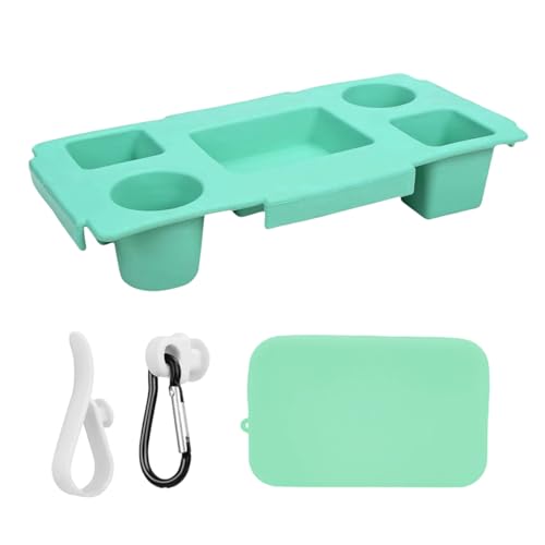 Strandtaschen-Aufsatz-Tablett – bequemes EVA-Becher-Snack-Tablett für Strandtasche, vielseitiger schneller Aufbau, multifunktionaler Organizer, Telefonständer für Familienausflüge, Studenten von Generisch