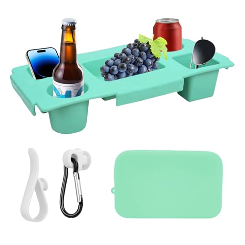 Strandtaschen-Topper-Tablett – EVA-Becher für Strandtasche | Outdoor-Organizer, Telefonständer, schnelle Einrichtung für Camping-Enthusiasten, Outdoor-Abenteurer von Generisch