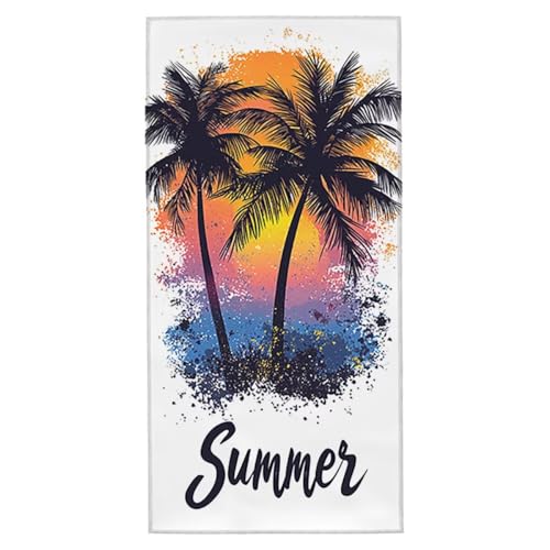 Strandtuch Baum Mikrofaser Handtuch Strandtuch XXL 90x180 cm Saunahandtuch Schnelltrocknend Badetuch Sporthandtuch Leichte Sandfrei Strandhandtuch Groß Fitness Handtuch für Strand Reise Urlaub G-65 von Generisch