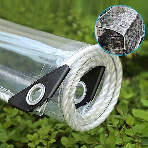 Strapazierfähige, 365 g/m² wasserdichte PVC-Vinyl-Markisenabdeckung, 0,35 mm Terrassenüberdachung, Anti-Aging-Isolierung, weiches Glas (3 x 4 m) von Generisch