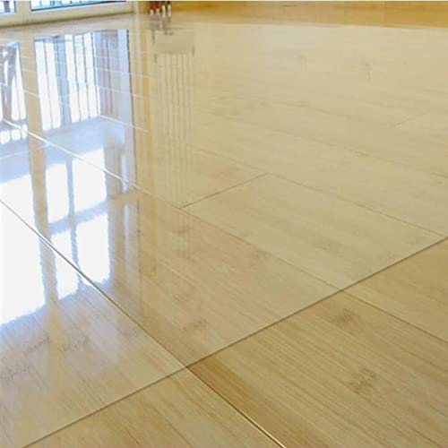 Strapazierfähige, transparente Teppichschutzmatte, wasserfest, transparenter Vinyl-Läufer für Böden, Anti-Oxidation, Mehrzweck-Tischdecke, anpassbare Größe (100/120 cm) von Generisch