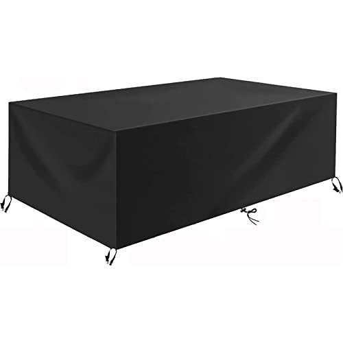 Strapazierfähige, wasserdichte Outdoor-Tischdecke, winddicht und reißfest, für Rattan-Sets, langlebiger Schutz für jedes Wetter, 250 x 250 x 70 cm von Generisch