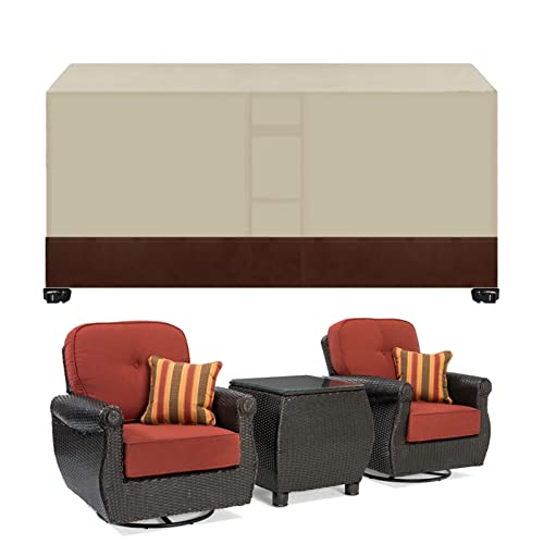 Strapazierfähige, wasserdichte Terrassenmöbelabdeckungen für rechteckige Tische und Stühle, 126 x 126 x 74 cm, strapazierfähiges 420D-Oxford-Gewebe, Outdoor-Schutz, wetterbeständig Strapazierfähige, wasserdichte Terrassenmöbelabdeckungen für rechteckige Tische und Stühle, 126 x 126 x 74 cm, strapazierfähiges 420D-Oxford-Gewebe, Outdoor-Schutz, wetterbeständig von Generisch