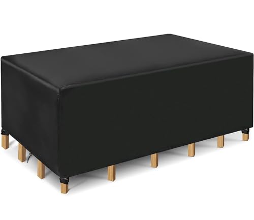 Strapazierfähige 420D wasserdichte Gartenmöbelabdeckung, groß, 320 x 320 x 100 cm, quadratischer Schutz für Outdoor-Tischstühle und Rattan-Terrassen-Set, strapazierfähiges Oxford-Gewebe Strapazierfähige 420D wasserdichte Gartenmöbelabdeckung, groß, 320 x 320 x 100 cm, quadratischer Schutz für Outdoor-Tischstühle und Rattan-Terrassen-Set, strapazierfähiges Oxford-Gewebe von Generisch