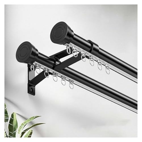 Strapazierfähige Doppelläufige Gardinenstange 5,5 m – verstellbare Wandhalterung, dekorative Vorhangstange mit Halterung für Fensterbehandlungen, ideal für schwere Vorhänge und Vorhänge Strapazierfähige Doppelläufige Gardinenstange 5,5 m – verstellbare Wandhalterung, dekorative Vorhangstange mit Halterung für Fensterbehandlungen, ideal für schwere Vorhänge und Vorhänge von Generisch