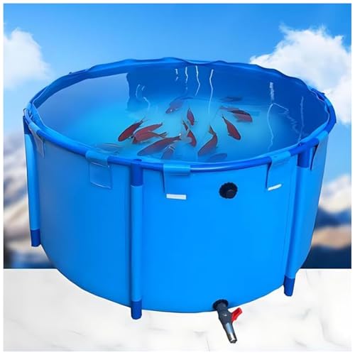 Strapazierfähige Fischteichfolie aus Segeltuch, faltbares Design für einfache Lagerung, ideal für Aquakultur, Wasserbewässerung und oberirdische Pools von Generisch