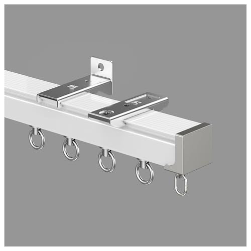 Strapazierfähige Gardinenstange für Decke oder Wand, Gleitschiene aus Aluminiumlegierung mit Riemenscheibe, ideal für Raumteiler und Raumteiler Strapazierfähige Gardinenstange für Decke oder Wand, Gleitschiene aus Aluminiumlegierung mit Riemenscheibe, ideal für Raumteiler und Raumteiler von Generisch