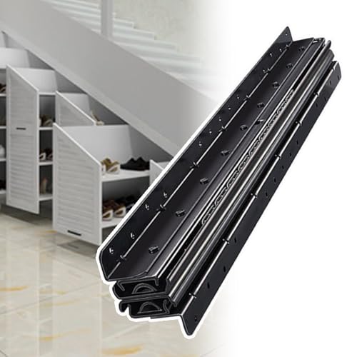 Strapazierfähige Kugellager-Schubladenschienen – 81,3 cm Untertreppenschieber Ra für Schränke und Kleiderschränke, schwarz, 1 Paar, ideal für Schuhschränke und Bodenmontage Strapazierfähige Kugellager-Schubladenschienen – 81,3 cm Untertreppenschieber Ra für Schränke und Kleiderschränke, schwarz, 1 Paar, ideal für Schuhschränke und Bodenmontage von Generisch