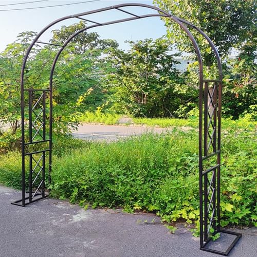 Strapazierfähige Metall-Pergola-Gartenlaube, Rosenbogen, 140-340 Grad Gartenspalier-Arbe mit Sockel, Kletterpflanzen-Rahmen für den Außenbereich, Hinterhof, Rasen, Hof Strapazierfähige Metall-Pergola-Gartenlaube, Rosenbogen, 140-340 Grad Gartenspalier-Arbe mit Sockel, Kletterpflanzen-Rahmen für den Außenbereich, Hinterhof, Rasen, Hof von Generisch