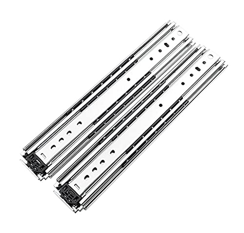 Strapazierfähige Schubladenschienen, 406,4 mm, 3-läufige Kugellager-Schienen, 2 Paar, ideal für reibungsloses Gleiten, perfekt für Schränke und Möbel. von Generisch
