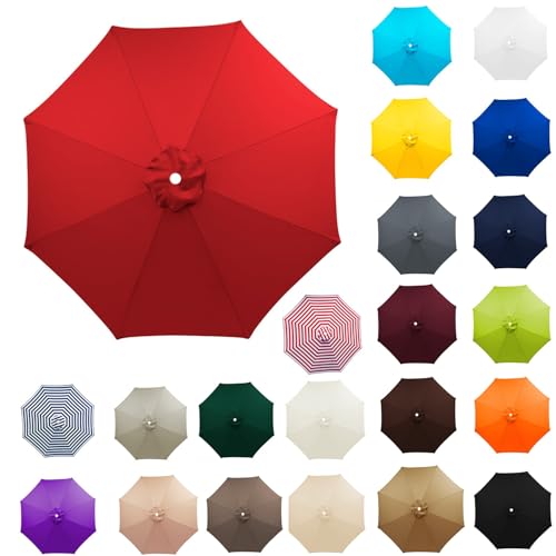 Strapazierfähige Sonnenschirmhülle für 8 Streben, wasserdicht und UV-beständig, Ersatzschirmabdeckung für Garten, Terrasse, Pool, langlebiger freitragender Schirmschutz von Generisch