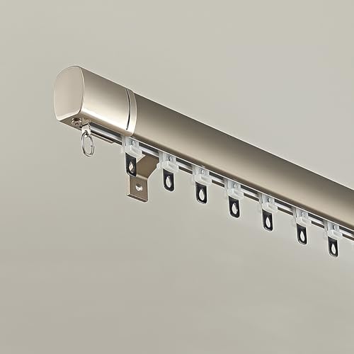 Strapazierfähige Vorhangschiene mit stummer Rolle, glatte Deckenhalterungsschienen-Set für Raumteiler und Raumteiler Strapazierfähige Vorhangschiene mit stummer Rolle, glatte Deckenhalterungsschienen-Set für Raumteiler und Raumteiler von Generisch