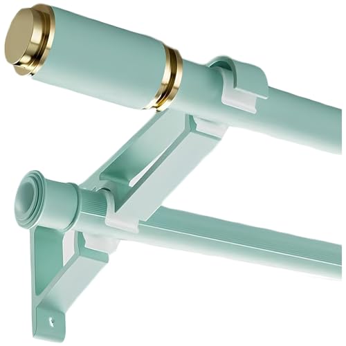 Strapazierfähige grüne Gardinenstange – verdickte Aluminiumlegierung, dekorative Gardinenstangen für Schlafzimmer, Küche, Badezimmer, stumm Raumteiler (400 cm, 4 x 100 cm) von Generisch